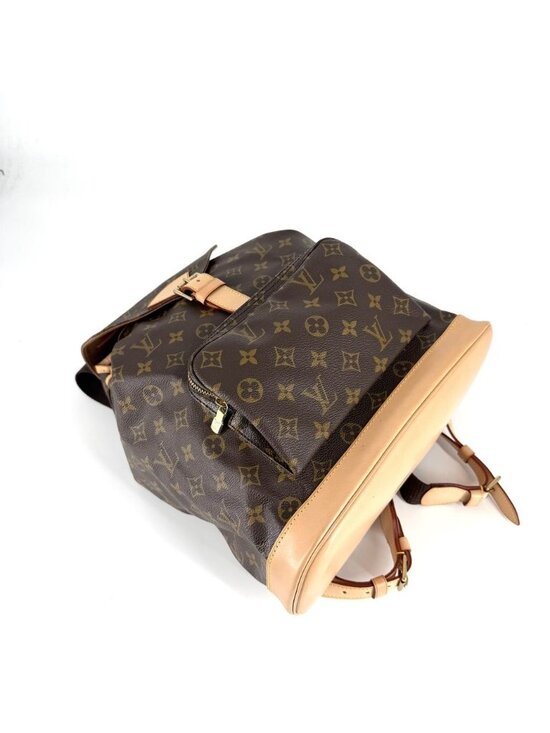 Louis Vuitton Backpack Montsouris GM Monogram Canvas Brown Gold Vintage main image 7